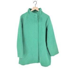 J. Crew Factory Kelly Green Wool Blend Coat Green Size 22 Plus Size Modern Chic